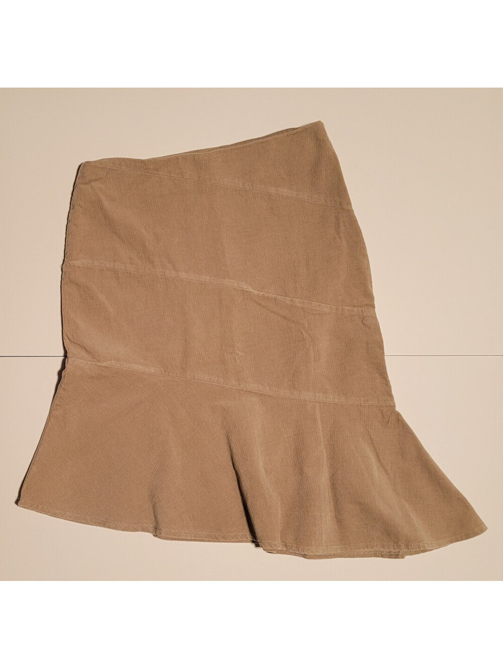 Smart Set Beige Polyester Dress Skirt Size 5 Side Zipper Knee Length